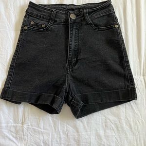 BOB Jeans Shorts from FashionNova.        Size 7/8. Black-washed